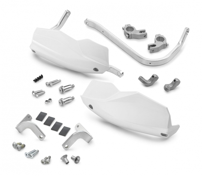 KIT PROTEGE-MAIN ALUMINIUM BLANC KTM 125/390 DUKE 24-25