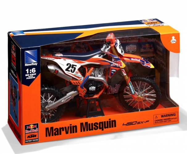 Maquette / modèle réduit Moto KTM 450 SX-F Red Bull Marvin MUSQUIN