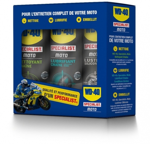 PACK ENTRETIEN COMPLET MOTO WD40 SPECIALIST MOTO